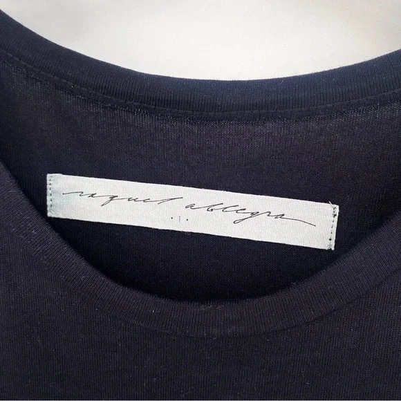 RAQUEL ALLEGRA | Lambskin & Silk Contrast Shift Dress in Black | M - Picture 10 of 13